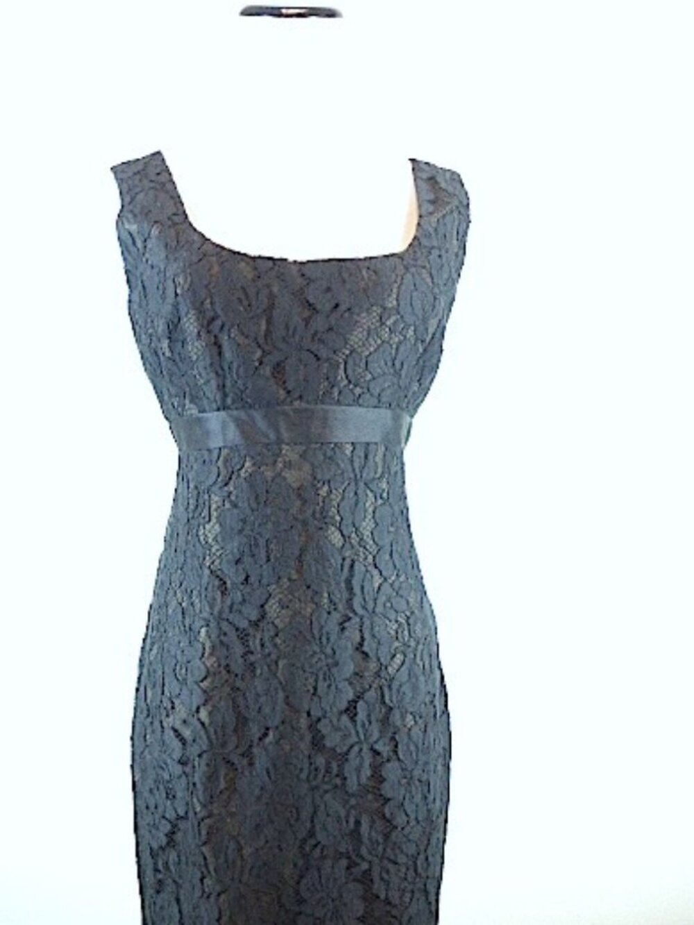 NEW CHARLES CHANG-LIMA BLACK LACE SHEATH DRESS 4